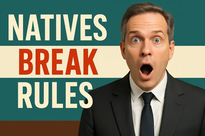 Native speakers break grammar rules